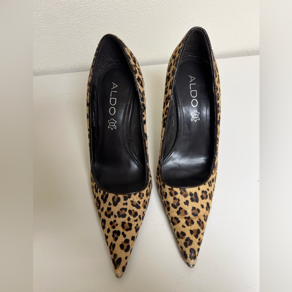 Aldo Leopard Print Pointed Heels